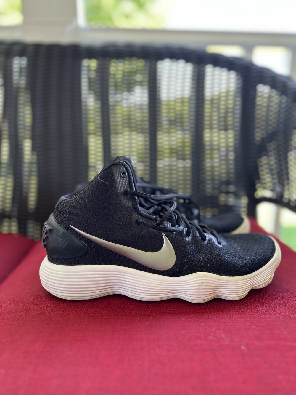 Nike Women’s Black and White High-Top Basketball Shoes